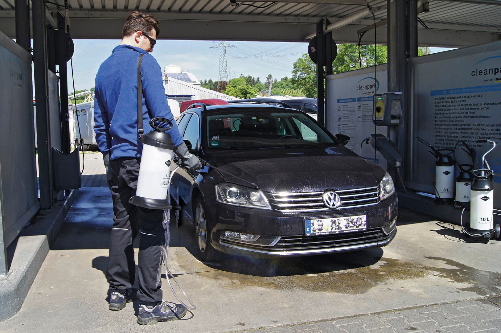 Das MESTO Drucksprühgerät 3237FM 5 Liter im Einsatz